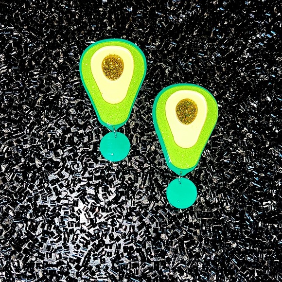 Fun Avocado Post Drop  Earring - Picture 11 of 13